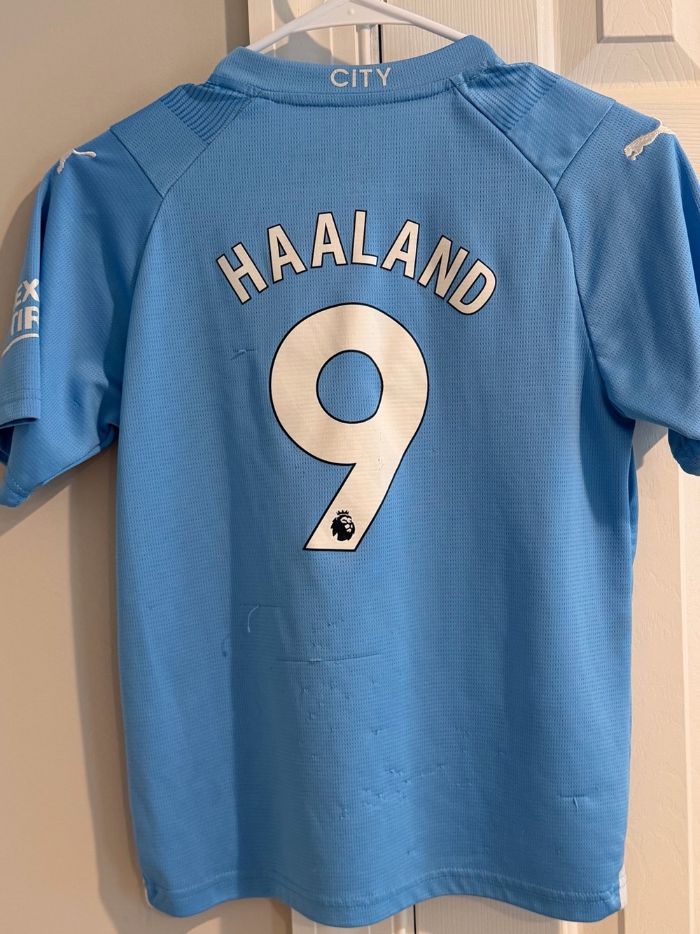 Authentic Puma Manchester City Erling Haaland #9 Youth Jersey Size 28